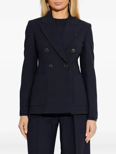 Max Mara Double-breasted Jacket In Blue