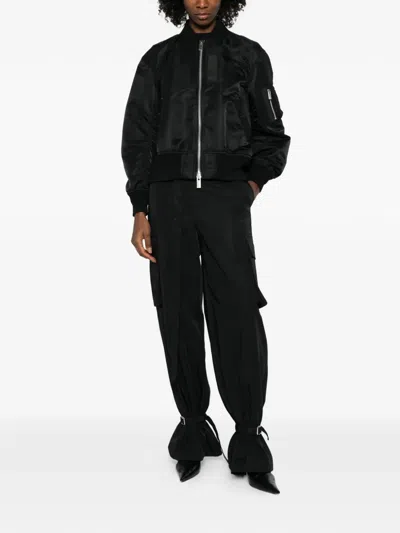 PLEAT-DETAIL BOMBER JACKET