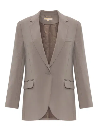 Michael Michael Kors One-button Blazer In Brown