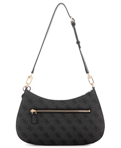 Guess Noelle Ii Small Top Zip Shoulder Bag In Black