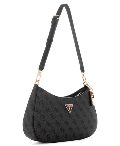 Guess Noelle Ii Small Top Zip Shoulder Bag In Black