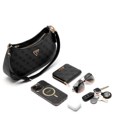 Guess Noelle Ii Small Top Zip Shoulder Bag In Black