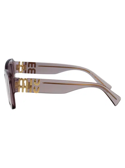 Miu Miu Malva Trasparente Acetate Sunglasses In Purple
