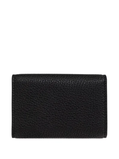 Givenchy Logo Leather Keyring In Black