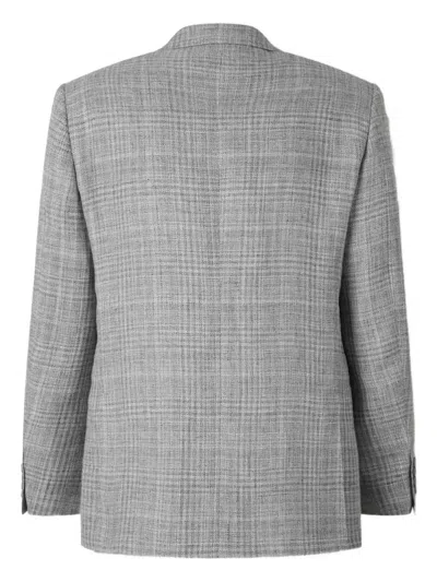Canali Notched-lapel Checked Blazer In Multi
