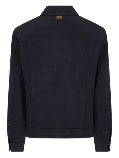 G-star Raw Button-fly Jacket In Blue