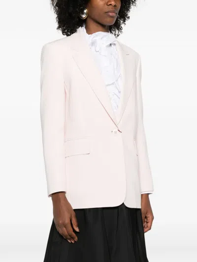 Max Mara Long-sleeved Suit Jacket In Pink