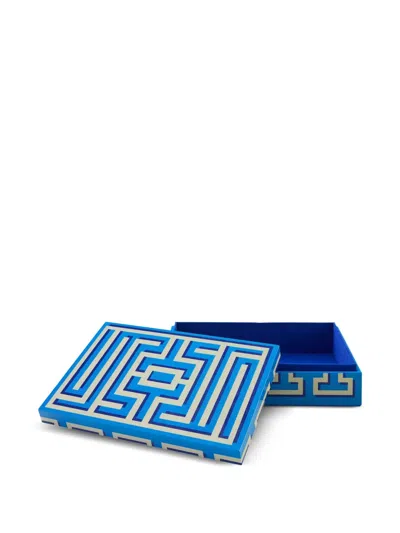 Jonathan Adler Ja Labyrinth Large Trinket Box In Blue