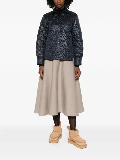 绗缝口袋夹克式衬衫