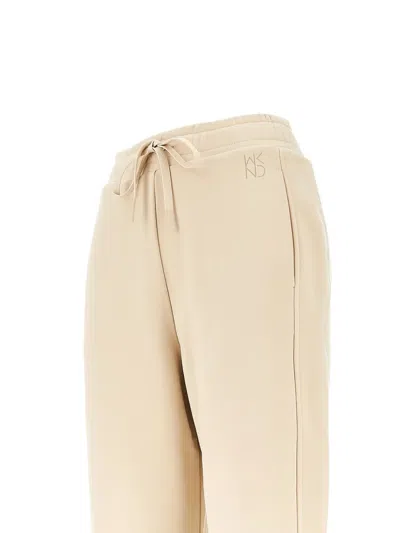 Weekend Max Mara Drawstring Track Pants In Neutral