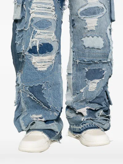 Who Decides War Ripped Patchwork Cargo Jeans In Multi