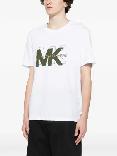 Michael Kors Logo-embossed T-shirt In White