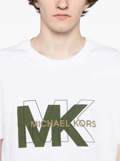 Michael Kors Logo-embossed T-shirt In White