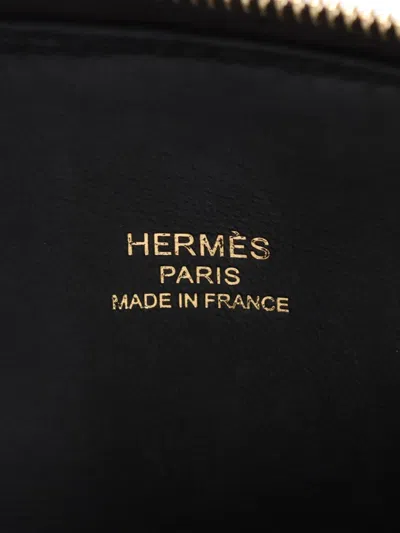 Pre-owned Hermes 2024 Mini Chevre Mysore Bolide 1923 Satchel In Black