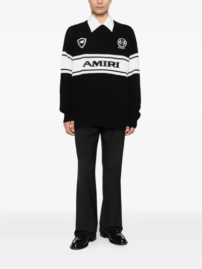 Amiri Long-sleeved Knitted Pullover In Multi