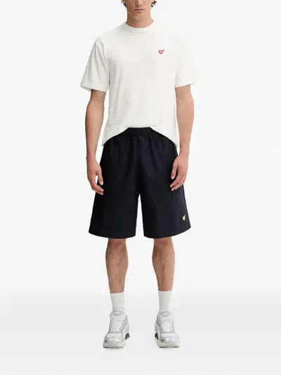 松紧心形图案短裤