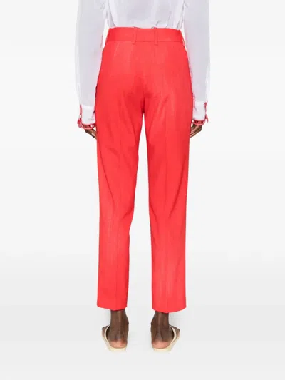 Ermanno Scervino Belt Loop Trousers In Red