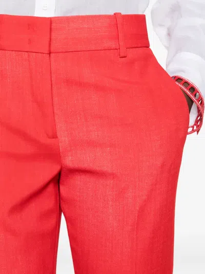 Ermanno Scervino Belt Loop Trousers In Red