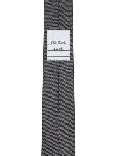 Thom Browne Logo-jacquard Silk Tie In Green