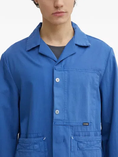 G-star Raw Buttoned Jacket In Blue