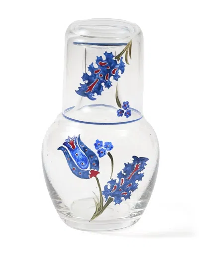 Cabana Murano Topkapi Hand-painted Bedside Set In Blue