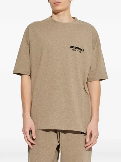 Essentials Logo-detail T-shirt In Neutral