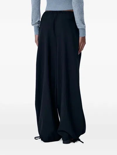 Marni Drawstring Wide-leg Trousers In Blue