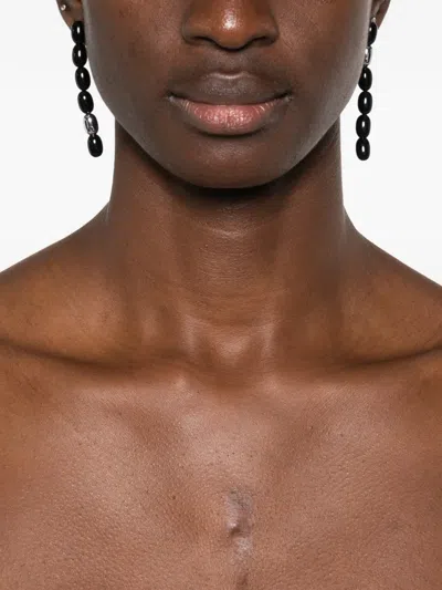 Heaven Mayhem Edith Drop Earrings In Black