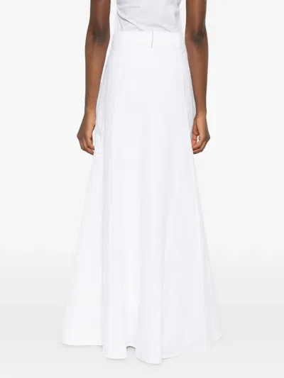 Brunello Cucinelli Flared Maxi Skirt In White