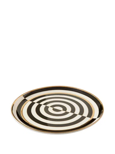 Jonathan Adler Round-shape Decorative Tray In Black