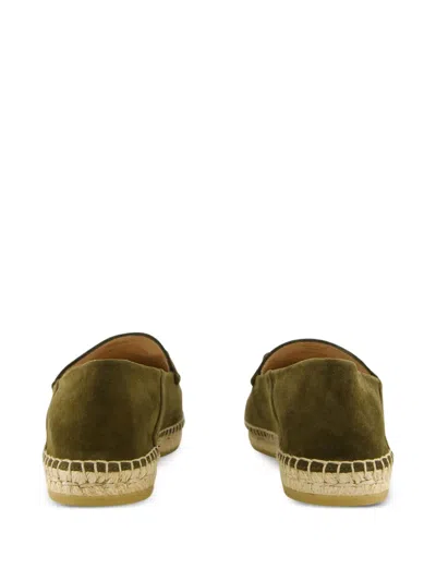 Gucci Horsebit Suede Espadrilles In Green