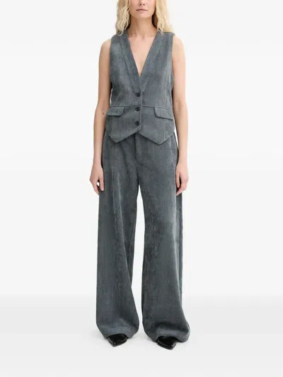 Munthe Lillian V-neck Vest In Gray