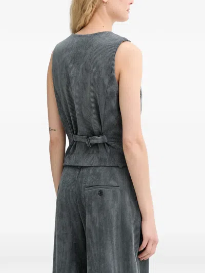 Munthe Lillian V-neck Vest In Gray