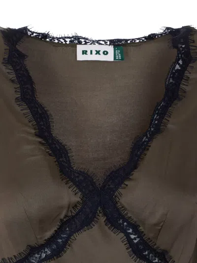 ANNINA 蕾丝V领中长连衣裙