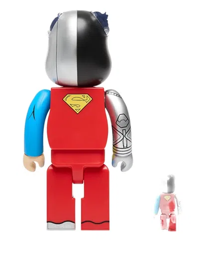 Medicom Toy Be@rbrick Cyborg Superman Figurine (set Of Two) In Multi