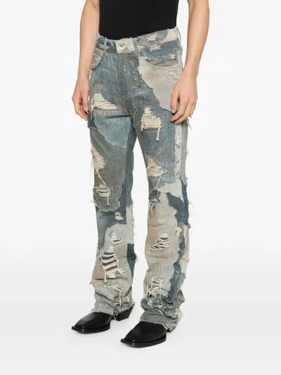 Who Decides War Distressed Patchwork Jeans In Multi