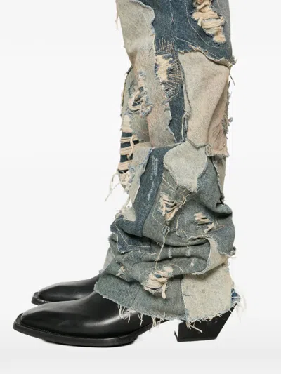Who Decides War Distressed Patchwork Jeans In Multi