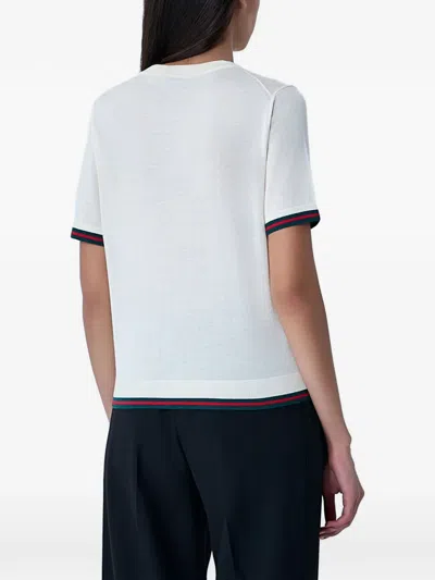 Gucci Women Extra Fine Cashmere-blend Top In White