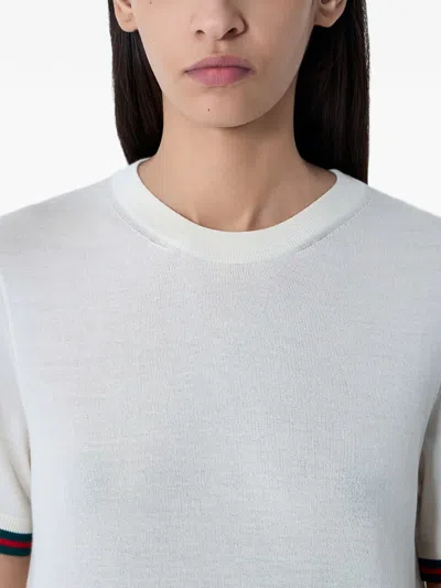 Gucci Women Extra Fine Cashmere-blend Top In White