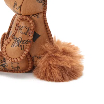 Mcm Rabbit Motif Keyring In Brown