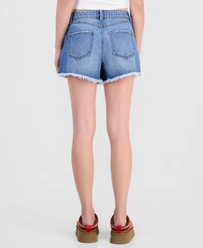 Rewash Juniors' High-rise Denim Shorts In Blue