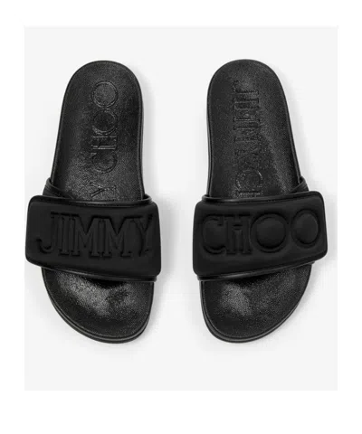 Jimmy Choo Round Head Open-toed Sandals In Black