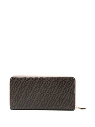Liu •jo Large Monogram Zip Wallet In Multi
