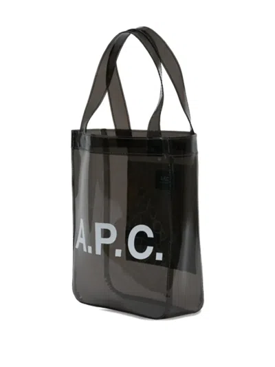 Apc A.p.c. Small Lou Glossy Pvc Tote Bag In Neutral