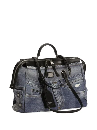 Dolce & Gabbana Vittoria Denim Tote Bag In Multi