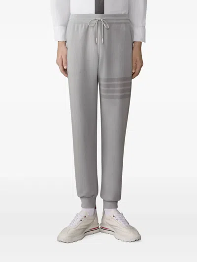Thom Browne Loopback Four-bar Track Pants In Gray