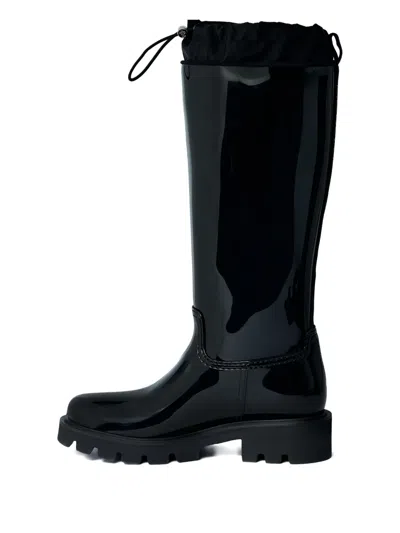 Moncler Logo-patch Drawstring Boots In Multi