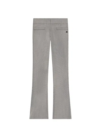 Courrèges Houndstooth Trousers In Gray