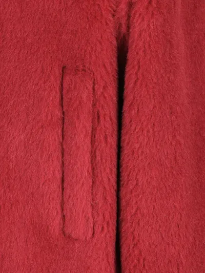 Max Mara Mxmtritone Collarless Jacket In Red