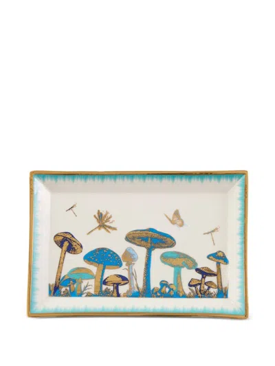 Jonathan Adler Ja Botanist Mushroom Decorative Tray In Multi